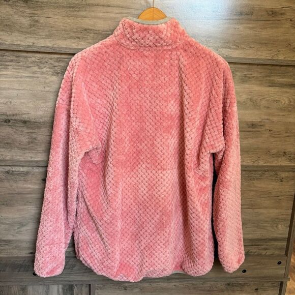 Simply Southern Pink Soft Fuzzy Jacket women’s L excellent pre-worn condition - Picture 3 of 13